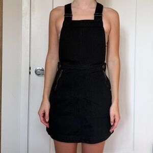 Urban Outfitters Black Denim Overall Dress